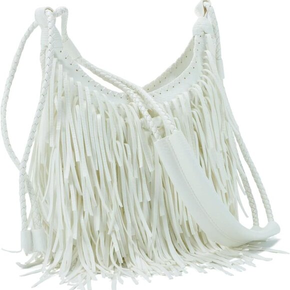 Luxurious Faux Suede Fringe Satchel – Perfect Gift for Women’s Special Occasions - Picture 1 of 6